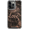 Love Rose Gold Black iPhone 16 Pro Clear Case