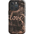 Love Rose Gold Black iPhone 16 Pro Impact Case
