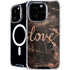Love Rose Gold Black iPhone 16 Pro MagSafe Case