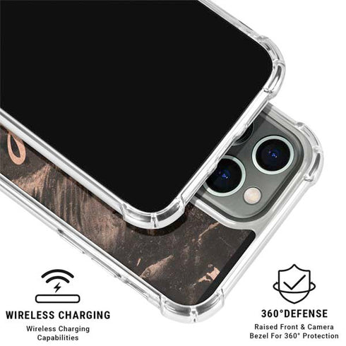 Love Rose Gold Black iPhone 16 Pro Max Clear Case