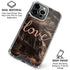 Love Rose Gold Black iPhone 16 Pro Max Clear Case