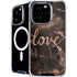 Love Rose Gold Black iPhone 16 Pro Max MagSafe Case