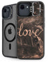 Love Rose Gold Black iPhone 16e Kickstand Case