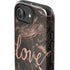 Love Rose Gold Black iPhone 16e Impact Case