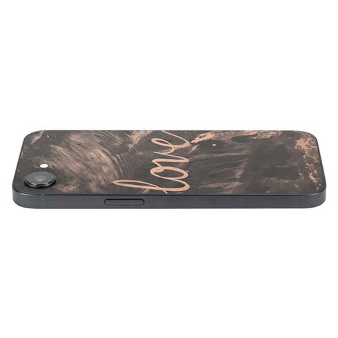Love Rose Gold Black iPhone 16e Skin