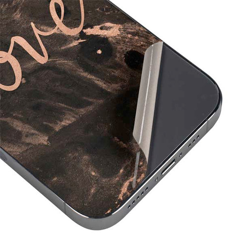 Love Rose Gold Black iPhone 16e Skin
