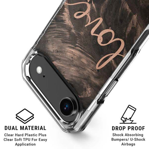 Love Rose Gold Black iPhone 17 Air MagSafe Case