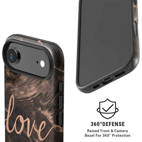 Love Rose Gold Black iPhone 17 Air Magsafe Impact Case