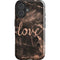 Love Rose Gold Black iPhone 17 Impact Case