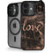 Love Rose Gold Black iPhone 17 Kickstand Case