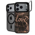 Love Rose Gold Black iPhone 17 Pro Kickstand Case
