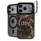 Love Rose Gold Black iPhone 17 Pro Max Kickstand Case
