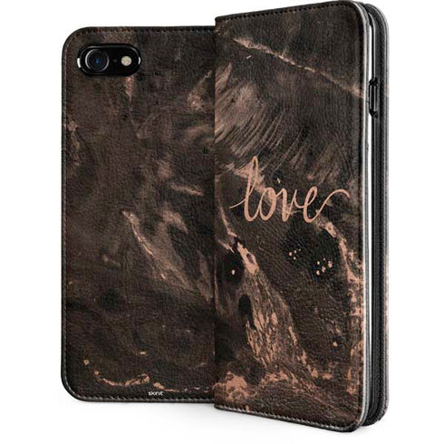 Love Rose Gold Black iPhone Cases