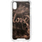 Love Rose Gold Black iPhone XS Clear Case