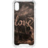 Love Rose Gold Black iPhone XS Clear Case