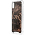 Love Rose Gold Black iPhone XS Clear Case