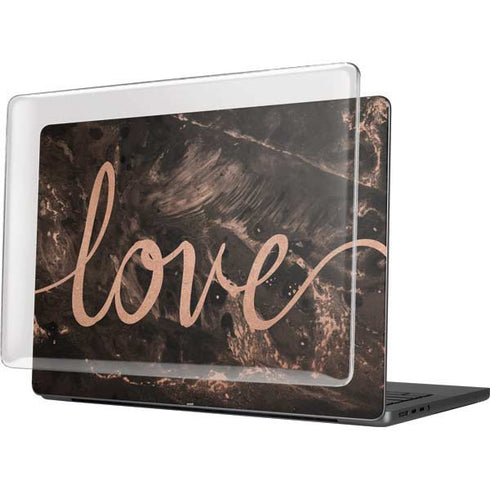Love Rose Gold Black MacBook Pro 14in (2021-24) Case plus Skin
