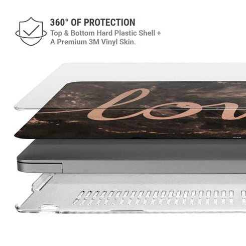 Love Rose Gold Black MacBook Pro 14in (2021-24) Case plus Skin