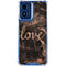 Love Rose Gold Black Moto G Play 4G (2024) Clear Case