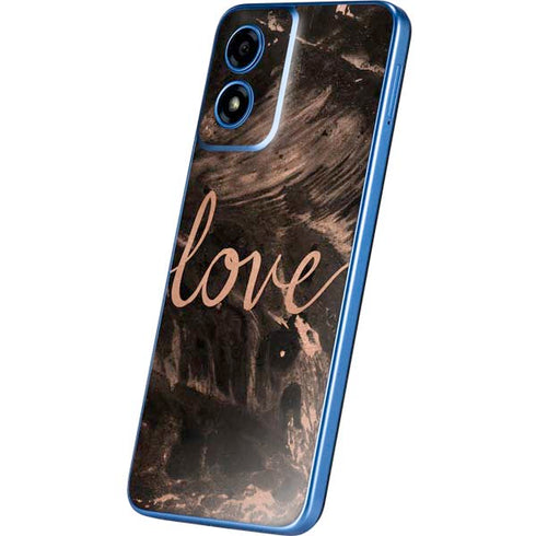 Love Rose Gold Black Moto G Play 4G (2024) Skin