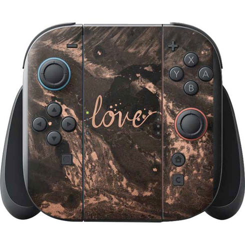 Love Rose Gold Black Nintendo Switch 2 (2025) with Joy-Con Skin