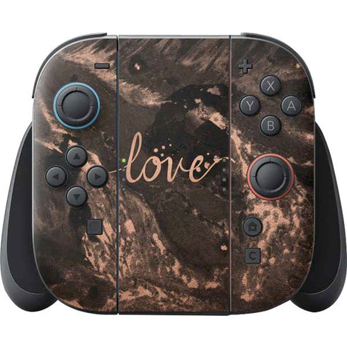 Love Rose Gold Black Nintendo Skins