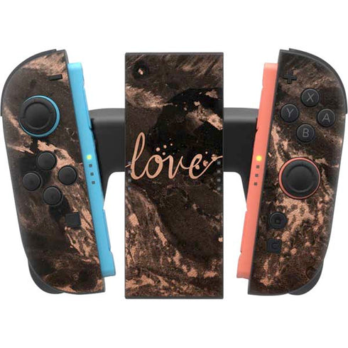 Love Rose Gold Black Nintendo Switch 2 (2025) Joy-Con Controller Skin