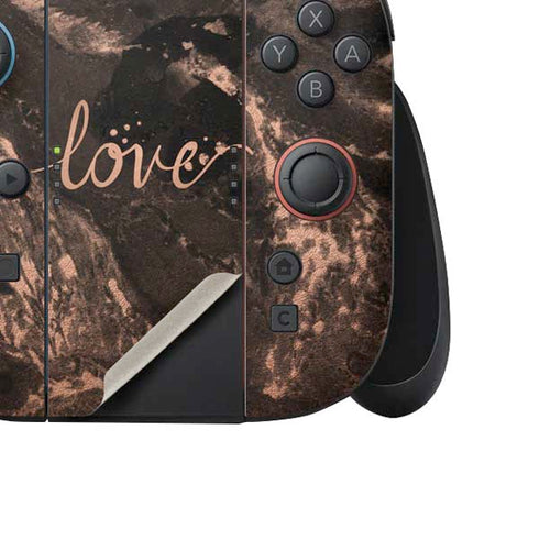 Love Rose Gold Black Nintendo Switch 2 (2025) Joy-Con Controller Skin