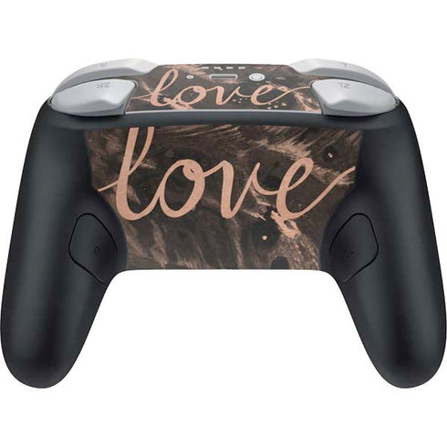 Love Rose Gold Black Nintendo Switch 2 (2025) Pro Controller Skin