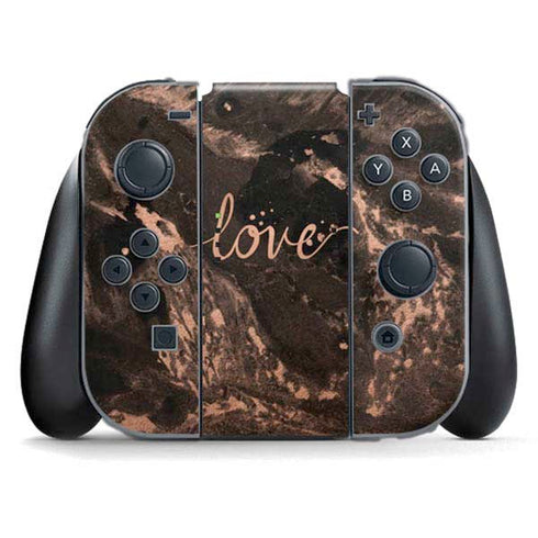 Love Rose Gold Black Nintendo Skins