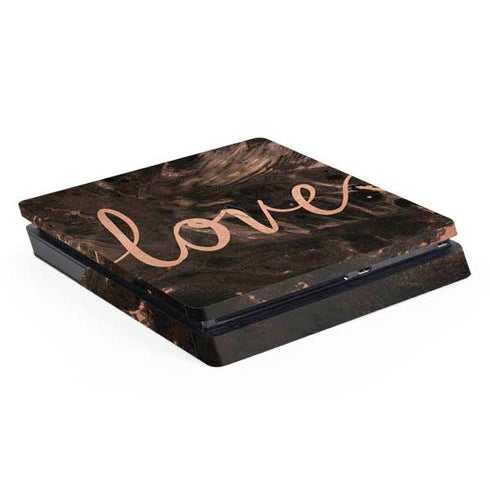 Love Rose Gold Black PlayStation PS4 Skins