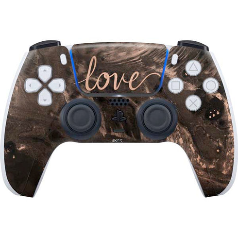Love Rose Gold Black PlayStation PS5 Skins