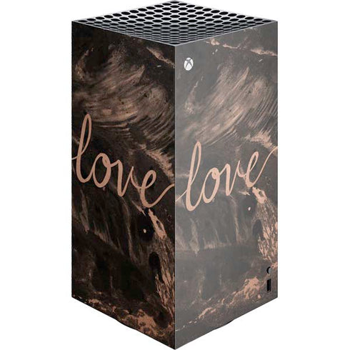 Love Rose Gold Black Xbox Series X Skins