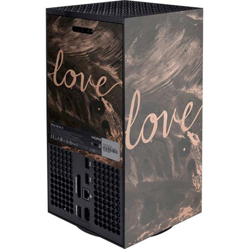 Love Rose Gold Black XBox Series X Digital Edition Console Skin