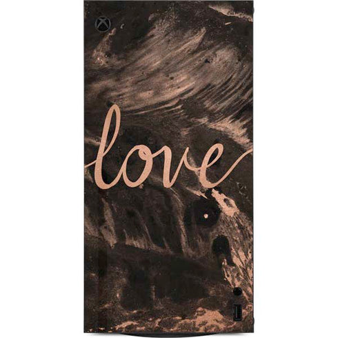 Love Rose Gold Black XBox Series X Digital Edition Console Skin