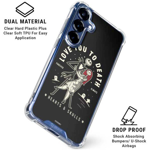Disney The Nightmare Before Christmas Love You To Death Galaxy S25 Plus Clear Case
