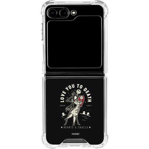 Disney The Nightmare Before Christmas Love You To Death Galaxy Z Flip6 Clear Case