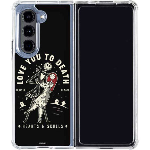 Disney The Nightmare Before Christmas Love You To Death Galaxy Z Fold5 5G Clear Case