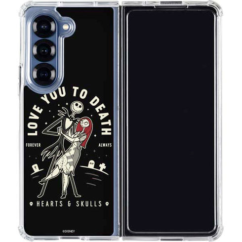 Disney The Nightmare Before Christmas Love You To Death Galaxy Z Fold6 Clear Case