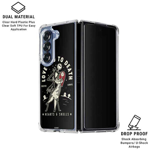 Disney The Nightmare Before Christmas Love You To Death Galaxy Z Fold6 Clear Case