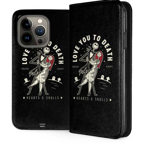 Disney The Nightmare Before Christmas Love You To Death iPhone 14 Pro Folio Case