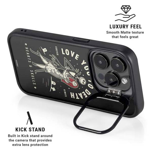 Disney The Nightmare Before Christmas Love You To Death iPhone 14 Pro Max Kickstand Case