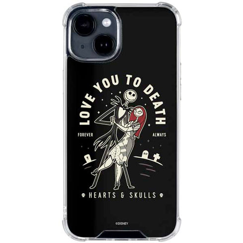 Disney The Nightmare Before Christmas Love You To Death iPhone 15 Clear Case