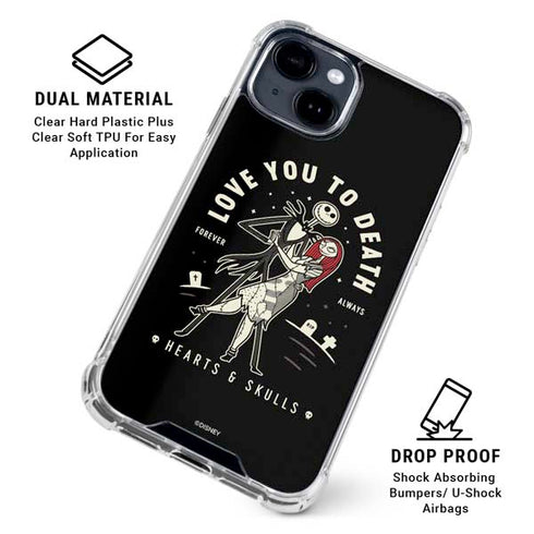 Disney The Nightmare Before Christmas Love You To Death iPhone 15 Clear Case