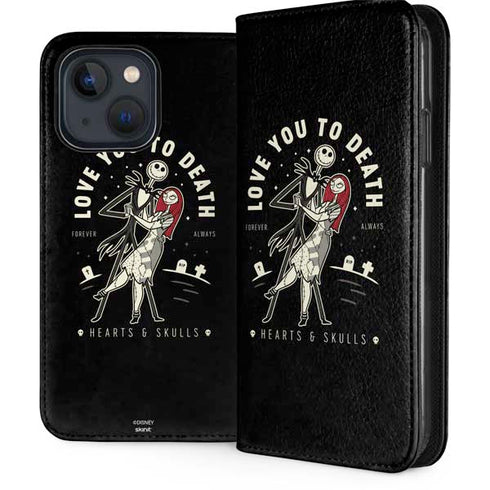 Disney The Nightmare Before Christmas Love You To Death iPhone 15 Folio Case