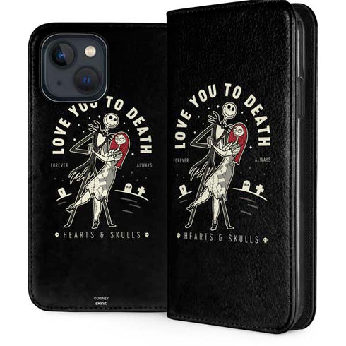 Disney The Nightmare Before Christmas Love You To Death iPhone 15 Plus Folio Case