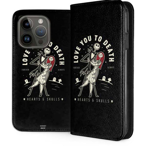 Disney The Nightmare Before Christmas Love You To Death iPhone 15 Pro Folio Case
