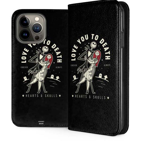 Disney The Nightmare Before Christmas Love You To Death iPhone 15 Pro Max Folio Case
