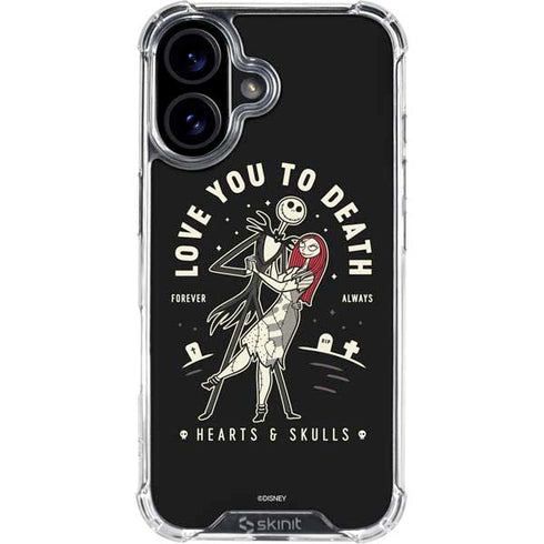 Disney The Nightmare Before Christmas Love You To Death iPhone 16 Clear Case