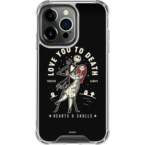 Disney The Nightmare Before Christmas Love You To Death iPhone 16 Pro Max Clear Case